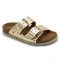 LEON 7012 LEON COMFORT NŐI BŐR PAPUCS-arany