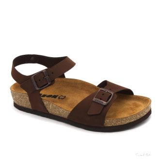 4307 LEON COMFORT NŐI BŐR SZANDÁL-barna