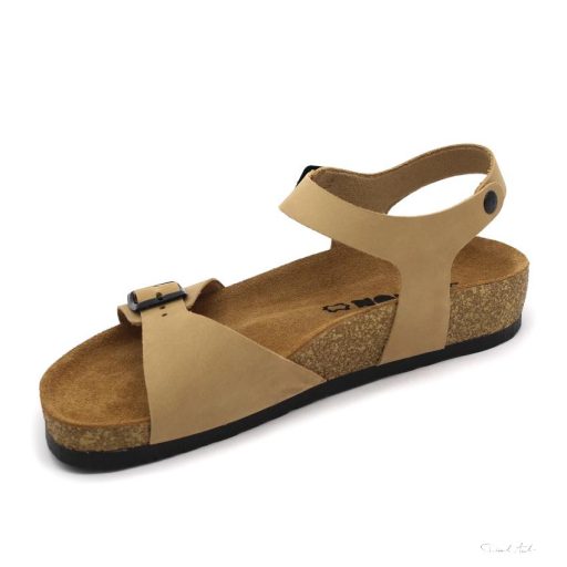 4307 LEON COMFORT NŐI BŐR SZANDÁL-bézs