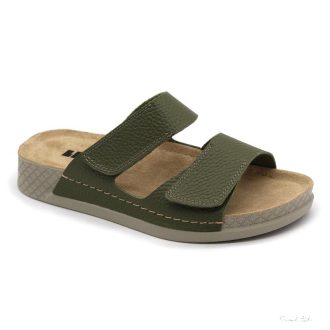 LEON 511 COMFORT NŐI BŐR PAPUCS-zöld