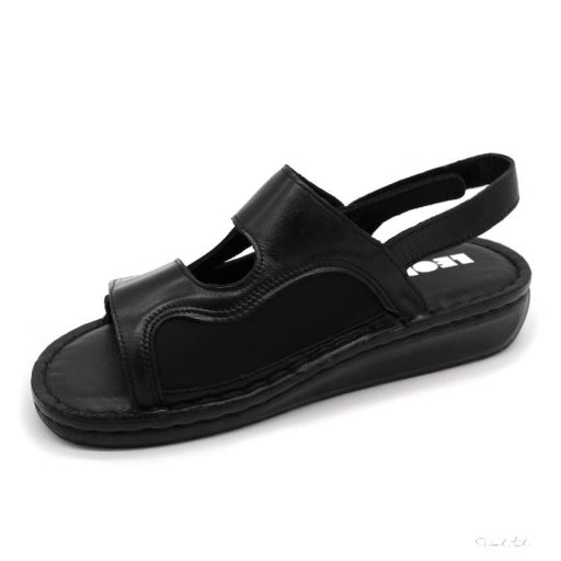 LEON 320 COMFORT NŐI BŐR SZANDÁL-fekete