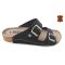LEDI Anatomic | Női bőr papucs 92/D5 fekete | csatos
