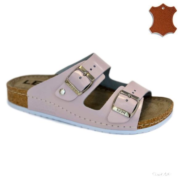 LEDI Anatomic | Női bőr papucs 92/LLI rózsaszín | csatos