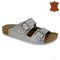 LEDI Anatomic | Női bőr papucs 92/SIL ezüst | csatos
