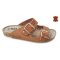LEDI Anatomic | Női bőr papucs 92/NB1 rozsdabarna | csatos