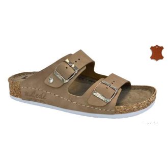 LEDI Anatomic | Női bőr papucs 92/NB5 bézs| csatos