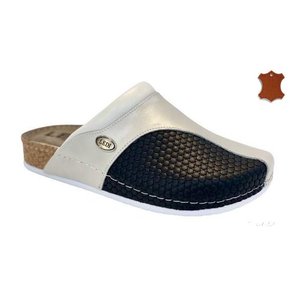 LEDI Anatomic | Női bőr klumpa 95/B23/D5 fekete-perla fehér