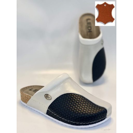 LEDI Anatomic | Női bőr klumpa 95/B23/D5 fekete-perla fehér