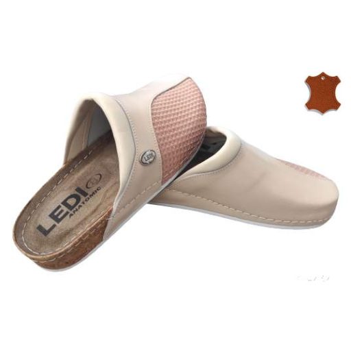LEDI Anatomic | Női bőr klumpa 95/B24-SQV -bézs mályva