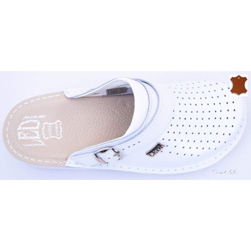 LEDI Anatomic | Női bőr klumpa 663/18/fehér-unisex (férfi méretben is)