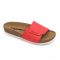 LEON 4022 COMFORT NŐI BŐR PAPUCS - piros  ,csak 38-as méret 