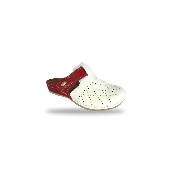 Fratelli Babb komfort papucs -  kényelmi klumpa D301 Bianco-Rosso