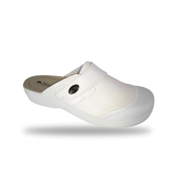 DrMonteBosco fehér női papucs - 1468 Bianco elasztikus kímélő komfort papucs