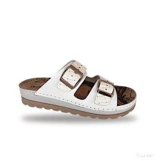 Fratelli Babb -  női anatómiai gyógypapucs D3102 - Bianco