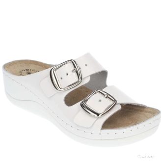 Fratelli Babb D3033 Bianco anatómiai papucs-fehér