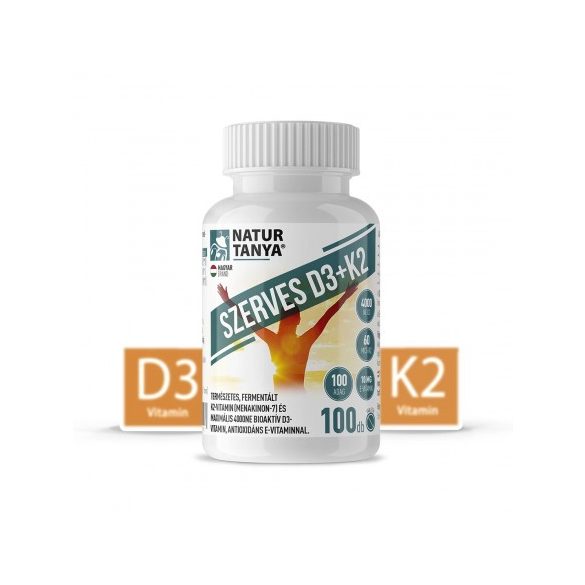Natur Tanya® D3 és K2-Vitamin Együtt! 4000IU D3-vitamin és 60mcg K2 kivonat 1 tablettában! 100x