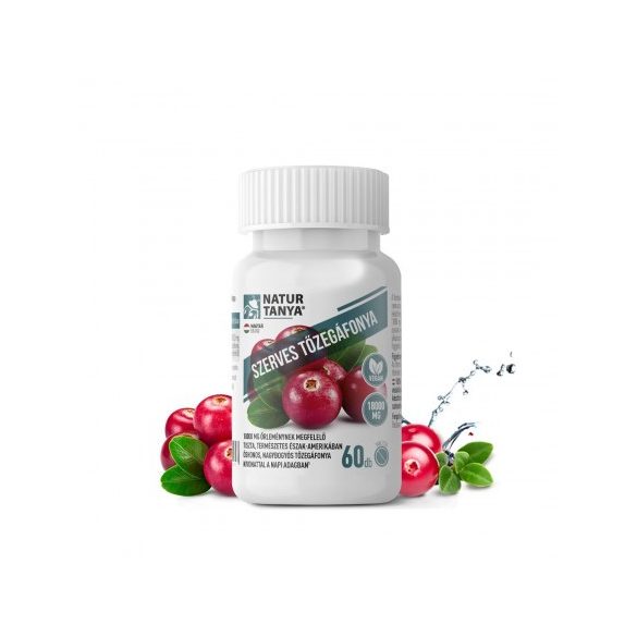 Natur Tanya® Szerves Tőzegáfonya/Cranberry FORTE - Húgyúti fertőzések, húgyhólyag-és húgycsőgyulladások 60x