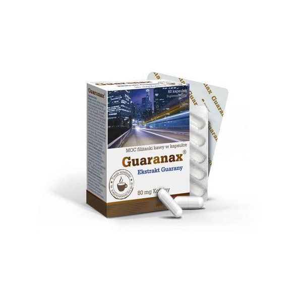 Olimp Labs® Guaranax™ Guarana kapszula - késleltetett feszívódású növényi koffein forrás. Standardizált guaranin tartalom! 60x