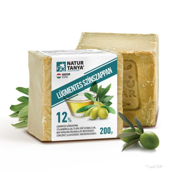 Natur Tanya® Lúgmentes Színszappan - 12% Babérfaolaj és 88% Olívaolaj, 2000 éves receptúra, 0,001 % lúg
