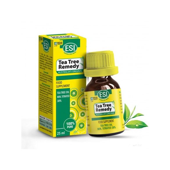 ESI® 100%-os ausztrál Teafa olaj - Gyógyszerkönyvi tisztaság, magasabb, mint 38% összterpén tartalom! 25ml