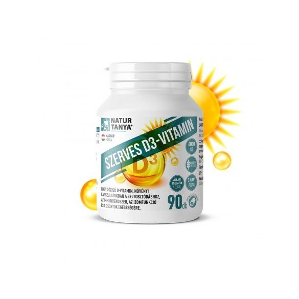 Natur Tanya® Szerves D3-vitamin 4000NE 90x növényi kapszulatokban, E-vitaminnal