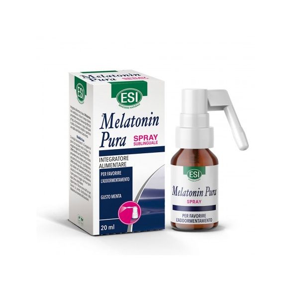 ESI® Melatonin Pura Spray - Melatonin tartalmú nyelvalatti spray mentol ízben, 50 adag