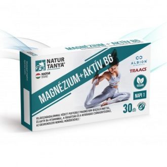  Natur Tanya® Vegán Magnézium + Aktív B6 30x - Világszabadalommal védett magnézium-biszglicinát-kelát növényi kapszulahéjban!