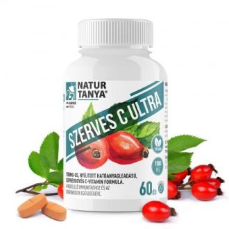   Natur Tanya® Szerves  C Ultra 1500 mg Retard C-vitamin, csipkebogyó kivonattal 60x