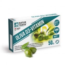   Natur Tanya® OLIVA D3-vitamin - 4000 NE Quali®-D aktív D3-vitamin természetes extra szűz olívaolajban oldva. 50x
