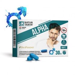   Natur Tanya® ALPHA 30x - A férfi potencia és a kirobbanó férfiasság támogatásához! 8 komplex összetevővel, fermentált l-citrullinnal