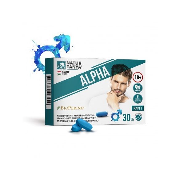 Natur Tanya® ALPHA 30x - A férfi potencia és a kirobbanó férfiasság támogatásához! 8 komplex összetevővel, fermentált l-citrullinnal