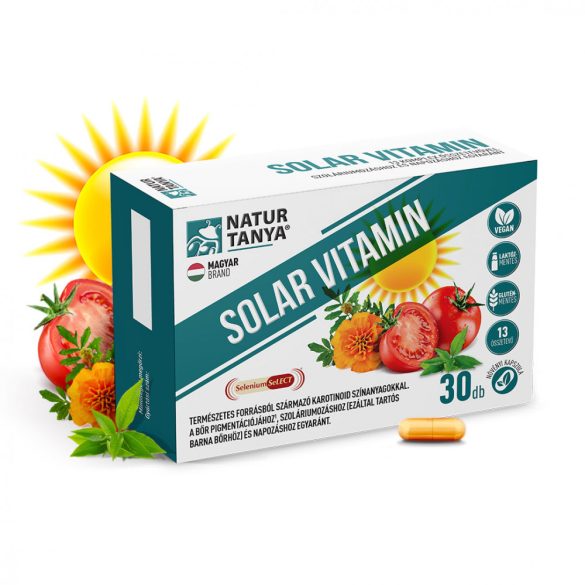 Natur Tanya® Solar Vitamin - 30x - Világszabadalommal védett napozóvitamin, szoláriumozás, napozás vagy nap nélküli bőrpigmentációhoz