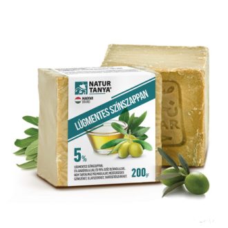   Natur Tanya® Lúgmentes Színszappan - 5% Babérfaolaj és 95% Olívaolaj. 2000 éves receptúra, 0,001% lúg! 200g