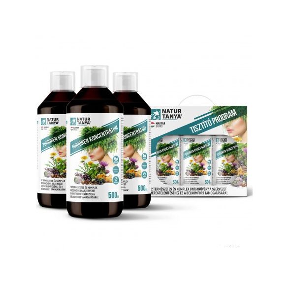 Natur Tanya® Puridren 60 napos Tisztító Program - 12 természetes gyógynövény és klorofill a szervezet méregtelenítéséhez és sav-bázis egyensúlyához