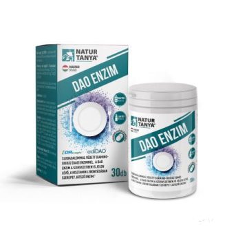   Natur Tanya® DAO ENZIM - szabadalmazott és védjegyzett, a hisztamin lebontásában szerepet játszó diamino-oxidáz (DAO) enzimmel