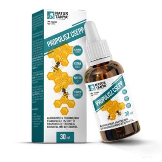   Natur Tanya® PROPOLISZ CSEPP - Alkoholmentes, polifenolokra strandardizált, extra sűrű propolisz kivonat 3 éves kortól 30 ml