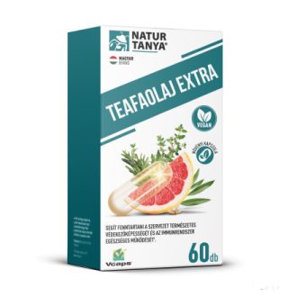   Natur Tanya® TEAFAOLAJ EXTRA – Standardizált növényi összetevők, mikrokapszulázott teafa olajjal 60x