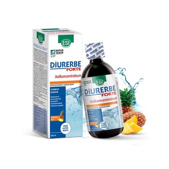 Natur Tanya® ESI® Diurerbe® Forte italkoncentrátum, Ananász íz – Vízvisszatartás és cellulit ellen. 500ml