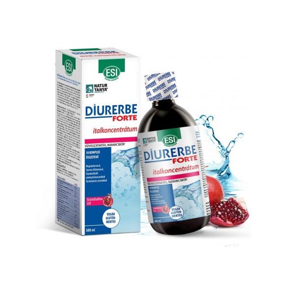 ESI® Diurerbe® Forte italkoncentrátum, gránátalma íz – Vízvisszatartás és cellulit ellen. 500ml