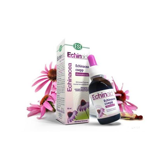 Natur Tanya® ESI® Alkoholmentes Echinacea csepp - Immunvédő, külső, belső gyulladások, felső légúti, húgyuti fertőzések.