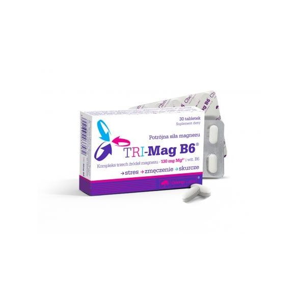 Olimp Labs® TRI-Mag B6™ - 3 magnéziumsó együtt: magnézium-karbonát, magnézium-laktát, magnézium-malát 30x