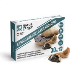   Natur Tanya® Fermentált Fekete Fokhagyma kapszula 30x - 800 mg szagtalan fekete fokhagyma kivonattal a szív és az immunrendszer normál működéséért, a homocisztein és koleszterinszint fenntartásáért