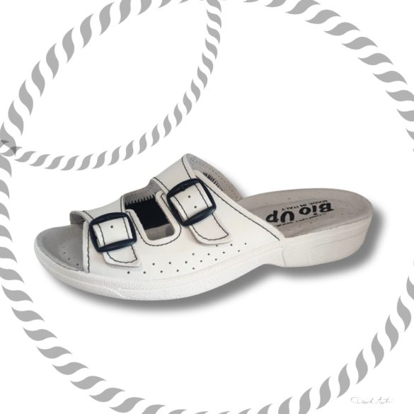 Pianella hallux betétes papucs - 422/fehér-kék