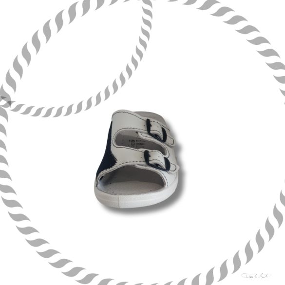 Pianella hallux betétes papucs - 422/fehér-kék