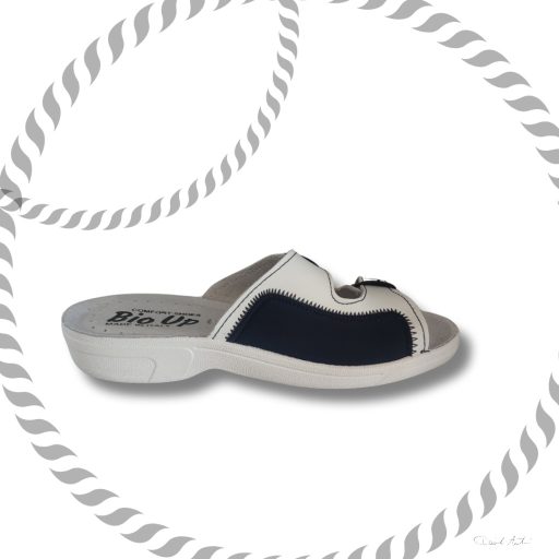 Pianella hallux betétes papucs - 422/fehér-kék