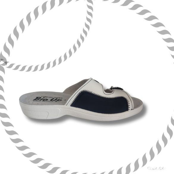 Pianella hallux betétes papucs - 422/fehér-kék