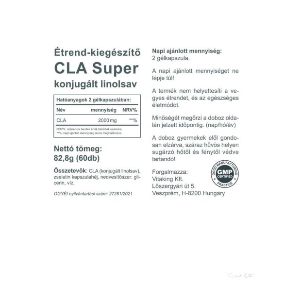 Vitaking CLA Super – Konjugált Linolsav 60x