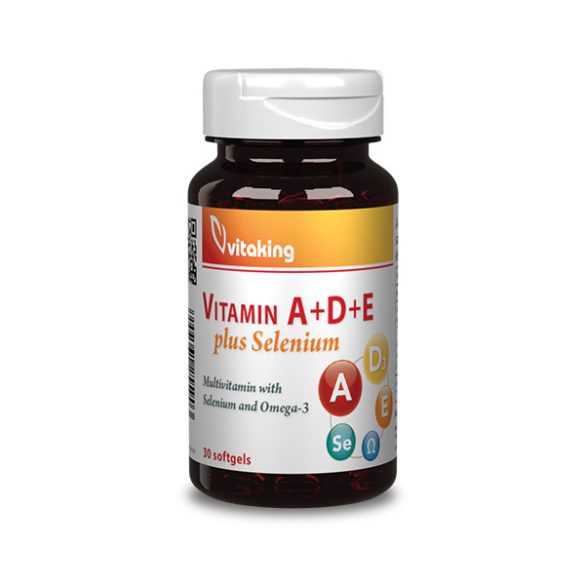Vitaking A+D+E plus Szelén vitamin 30x
