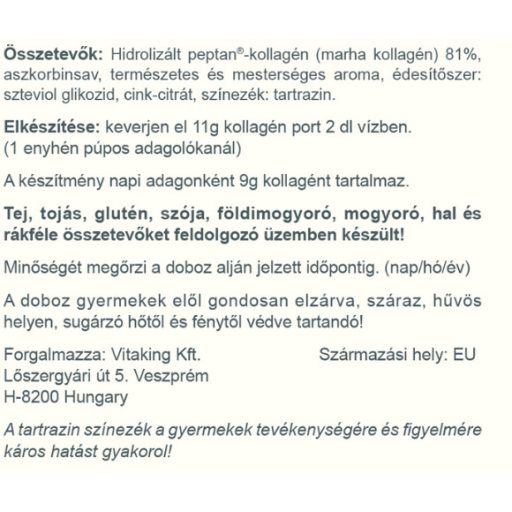Vitaking Kollagén italpor citromos 330mg 