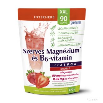 INTERHERB XXL SZERVES MAGNÉZIUM+B6 EPER ÍZŰ ITALPOR 270G